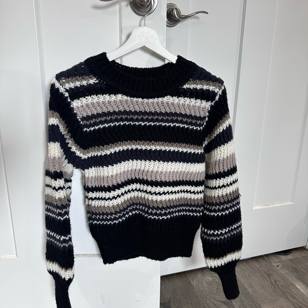 Striped Black and White Women's Sweater